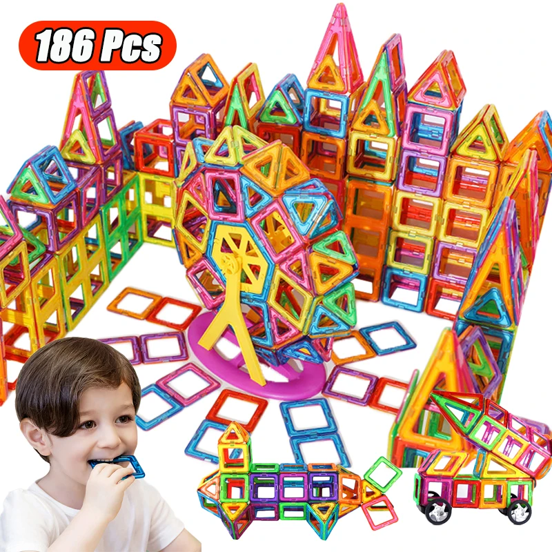 Big Size Magnet Building Blocks Magnetic Designer Accessories Educational constructor Toys For Boys Girls Children Gifts | Игрушки и