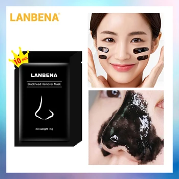 

LANBENA Blackhead Remover Nose Black Mask Acne Treatment Facial Mud Peel Off Mask Pores Strip Sticker Face Skin Care Oil Control