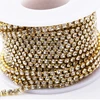 RESEN SS6-SS18(2mm-4.5mm)Silver/Gold Base Clear Crystal Dense Rhinestone Chain Apparel Sewing Glass Rhinestone Cup Chain Crystal ► Photo 3/6