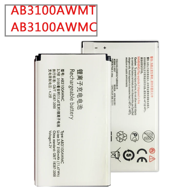 Стабильный литий полимерный аккумулятор ykaisin AB3100AWMT AB3100AWMC 3100 мАч для PHILIPS Xenium E180 E181