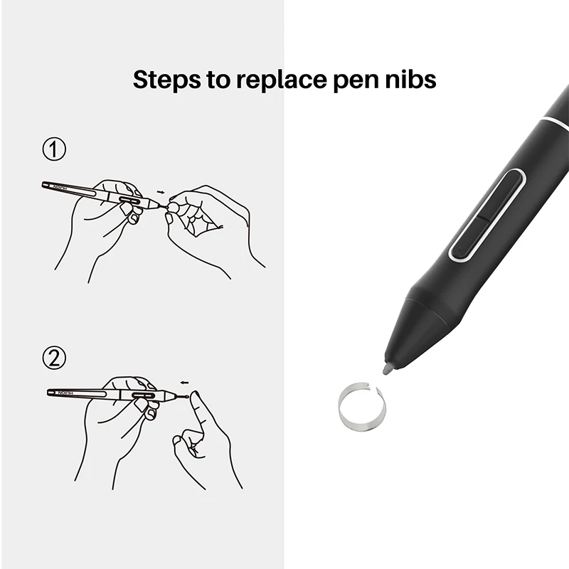 Huion-feltro Nibs Substituição Pen Nib Digital Stylus Tablet Pw517 Kd200 Kamvas Pro 16 k 24 Kamvas 13 - Imagem 2