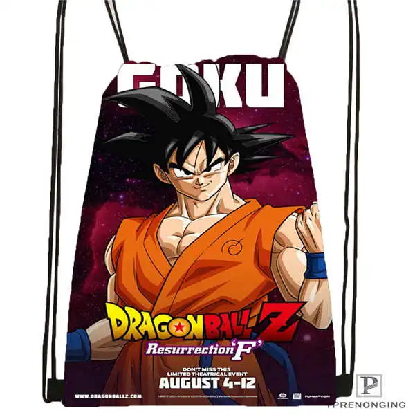 Custom Dragon-Ball-Z-супер-походная сумка на шнурке милый рюкзак для детей(черная спинка) 31x40 см#2018611-2(16