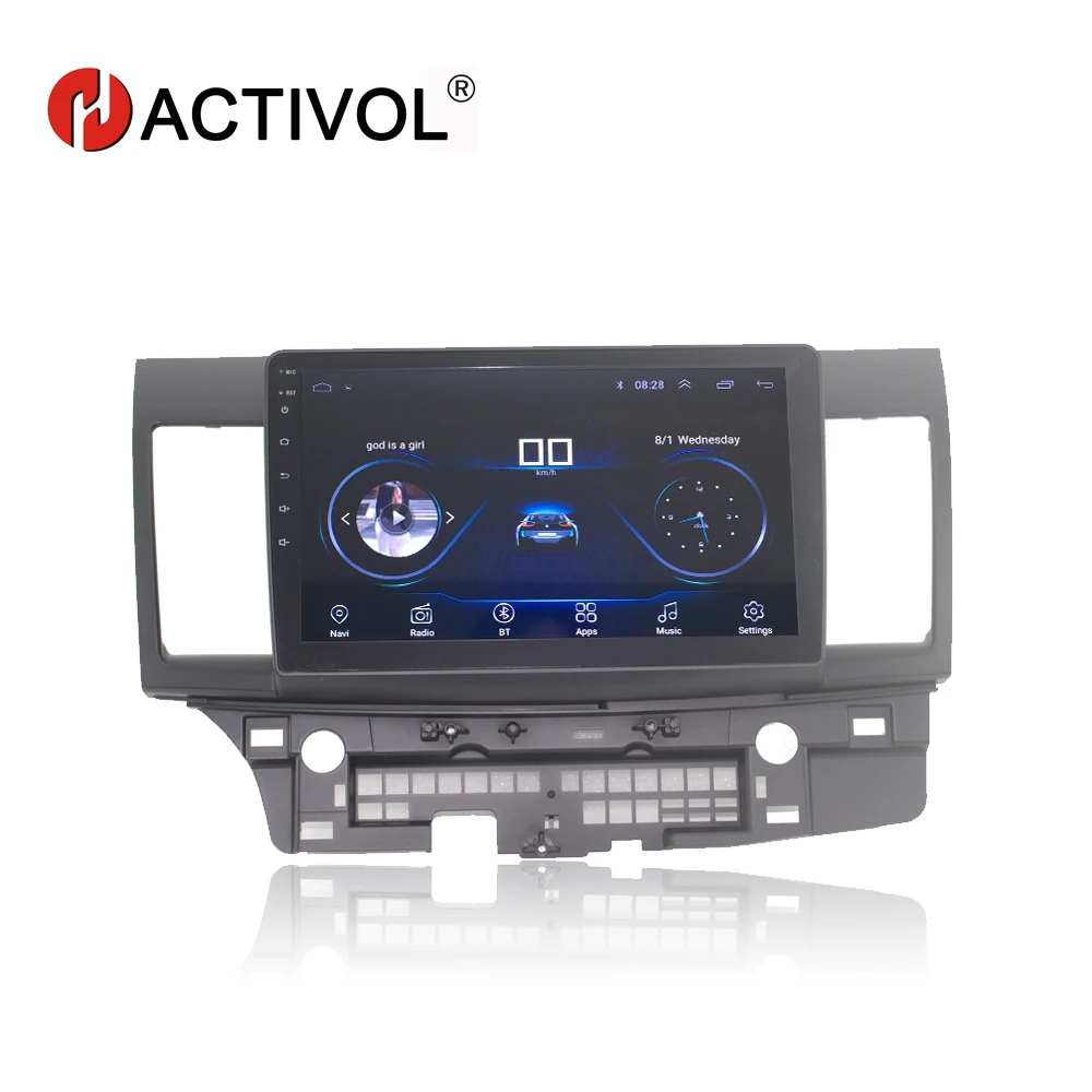 Автомагнитола HACTIVOL 10 1 дюйма 1024*600 четыре ядра android 8 для MITSUBISHI Lancer 2014 DVD плеер GPS Navi Wi
