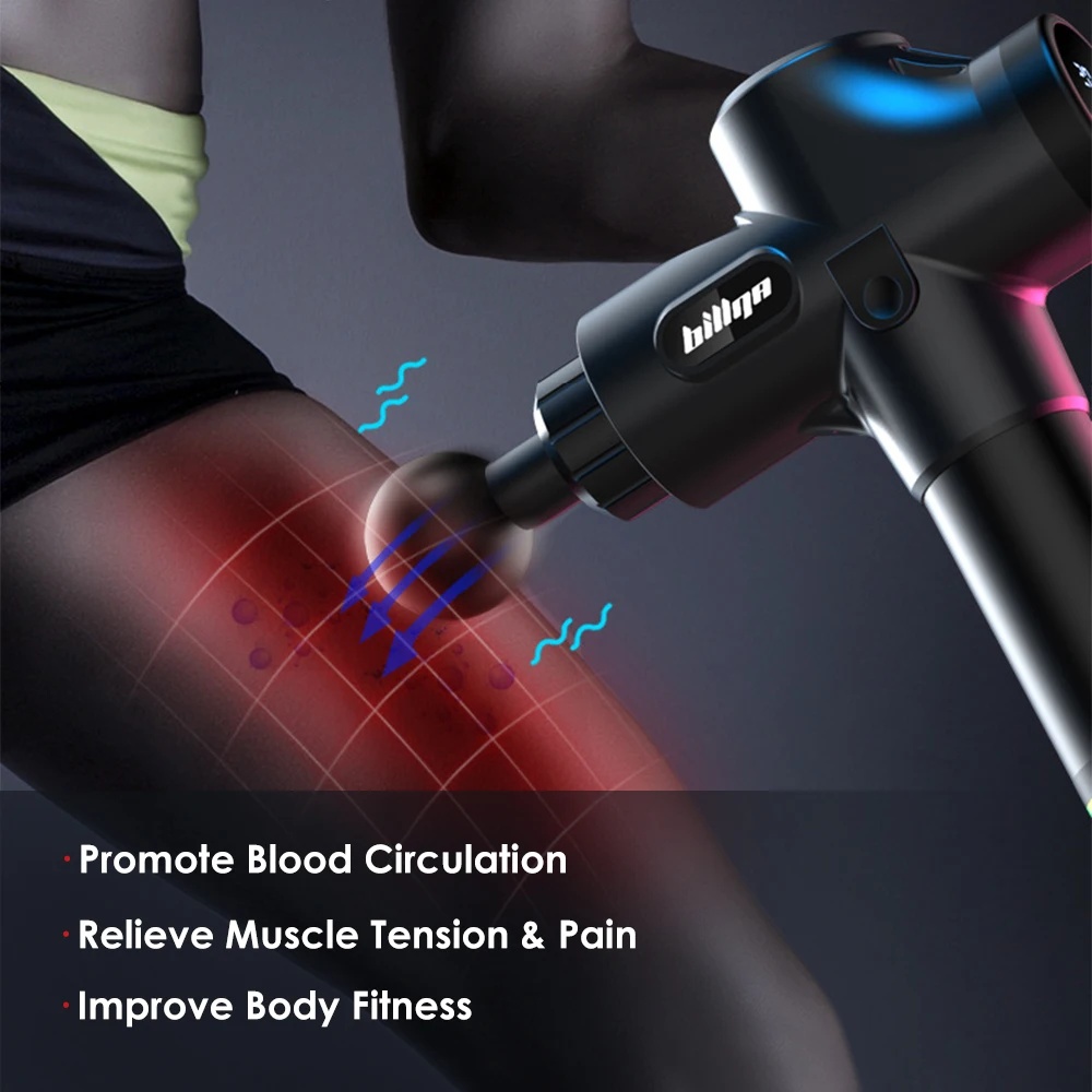 Muscle Massage Gun Tissue Massager 4 Heads with Bag Therapy Gun Exercising Muscle Pain Relief Sport Body Relaxation Shaping