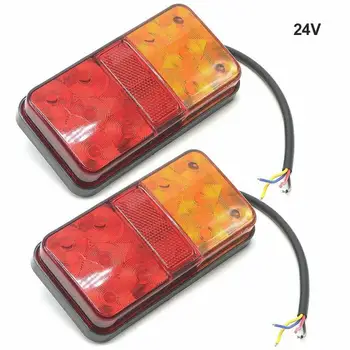 

New 2Pcs LED Waterproof Car Truck LED Rear Tail Light Warning Lights Rear Lamp Trailer Lights For Trailer Caravans Lorry Lamps
