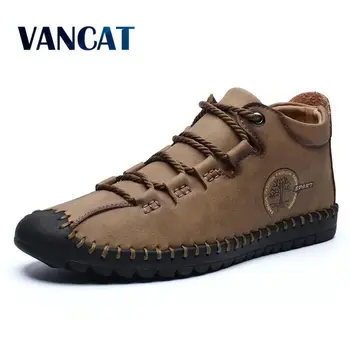 

Brand Men's Ankle Boots Comfortable Breathable Men's Leather Boots Fashion Autumn Men's Boots Outdoor Non-slip Men Casual shoes