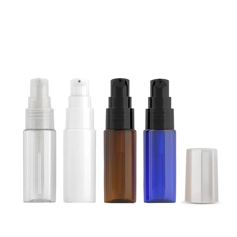 

50pcs 20ml Brown White Plastic Lotion Bottles,Empty PET Cream Pump Bottle Cosmetic Packaging,20cc Cosmetic Containers Cream Pump