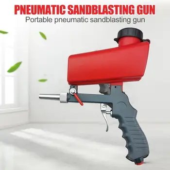 

Handheld Mini Spray Gun Lightweight Aluminium Gravity Pneumatic Sandblaster Gun Household Sandblasting Power Machine