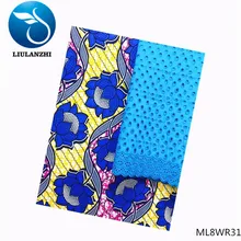LIULANZHI африканская восковая кружевная ткань Топ комбинация Анкара восковая печать и нигерийские кружева вуаль ткань ML8WR30-ML8WR44