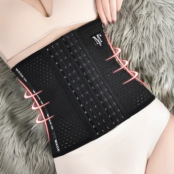 

6 Rows 13 Buckle Postpartum Abdomen with Female Waist Band Girdle Letters su yao dai Restraining Body Sculpting Belt Corset Belt