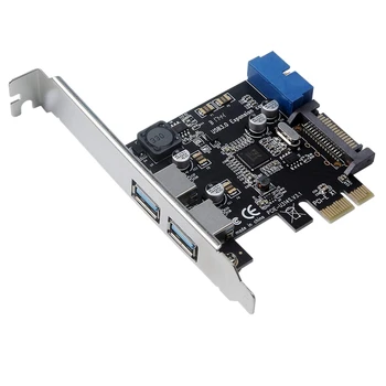 

Pci-E To Usb3.0 Expansion Card Pci Express Adapter Converter Card Front Expansion Interface Power Supply Module for Desktop Pc