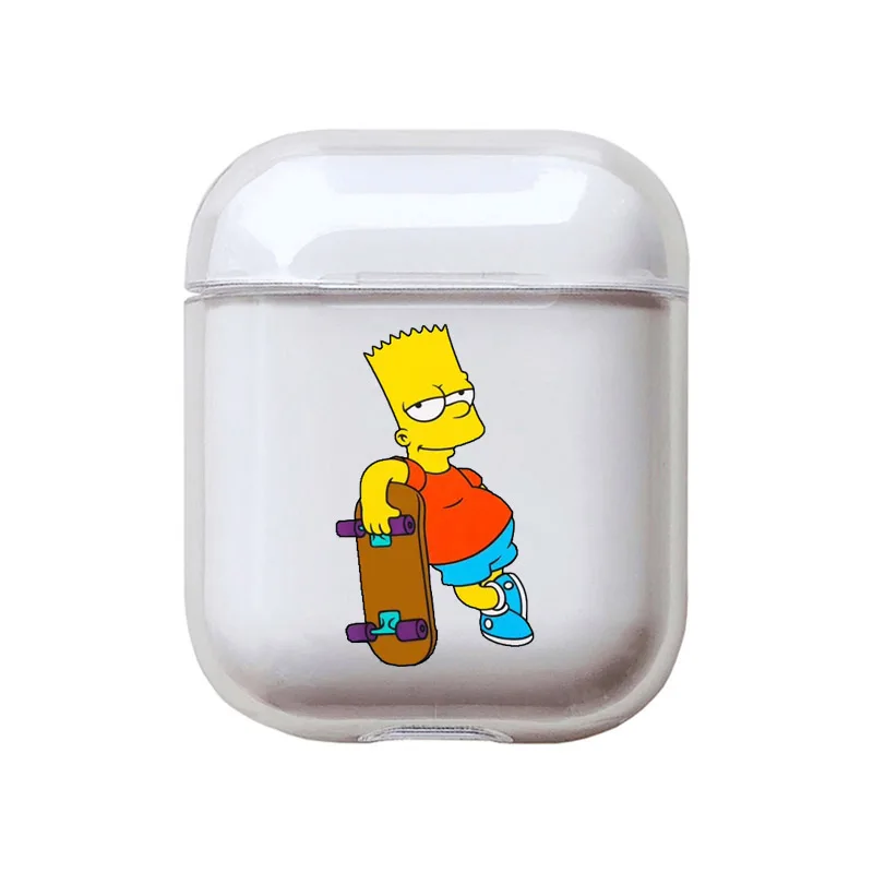 Забавный мультяшный чехол для Apple Airpods милый прозрачный жесткий s Для Air pods 2 1 Bluetooth
