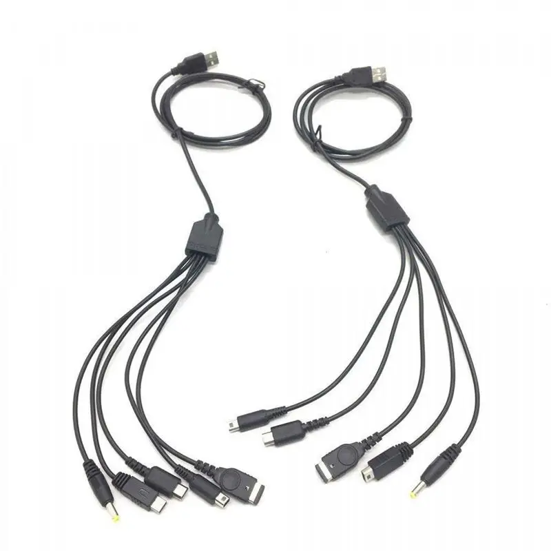 ABHU-2PCS 5 в 1 USB игровой зарядный кабель для Lite/New 3DS XL LL 2DS GBA SP/psp 1000 2000 3000 Кабель