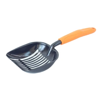 

Wooden Handle Ruled Grid Mesh Cat Litter Scoop with Non Stick Shovel Heavy Duty