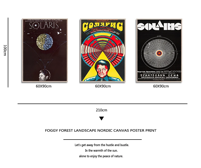 Solaris Poster Andrei Tarkovsky Movie Vintage Prints Media Wall Decor
