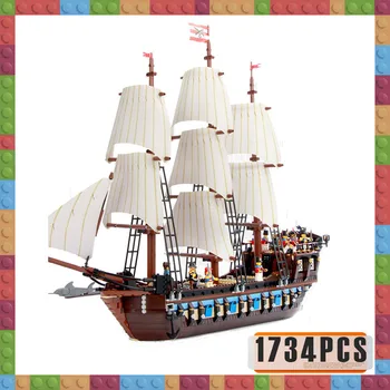 

Imperial Flagship Movie Caribbean Pirate Ship Pirate 22001 Model Building Blocks Children's Toys 10210 Hobby Collection Gifts
