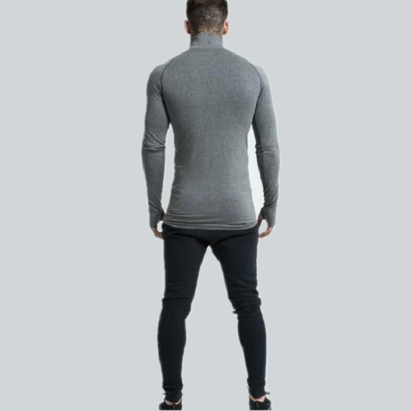 Футболка Siksilk мужская с длинным рукавом Модная приталенная рубашка шелковая