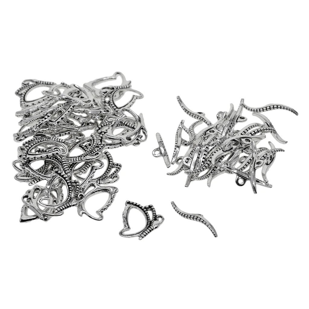 30 Sets Toggle Jewelry Clasps Necklace Toggle Clasp Antique Silver Toggle Clasps for Jewelry Making