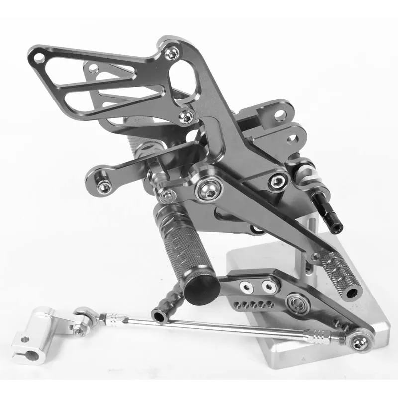 SMOK педаль мотоцикла для Honda CBR1000RR 2004 2005 2006 2007 алюминиевый сплав Rearset подножки черный Золотой Серебряный Синий - Цвет: Titanium