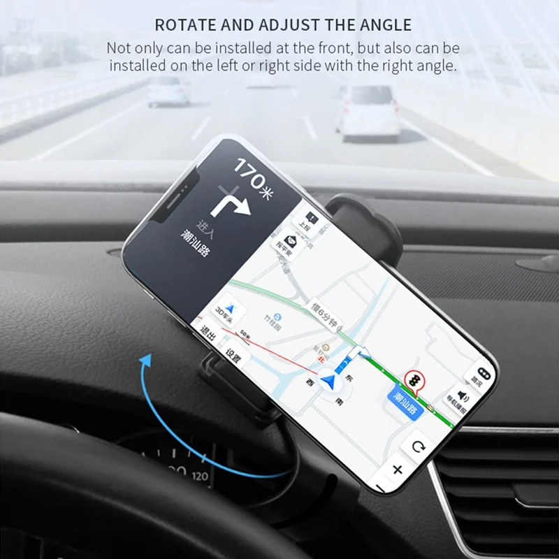 Автомобильный держатель для телефона 360 Степень GPS навигационный держатель приборной панели телефона в автомобиле для универсального мобильного телефона зажим Кронштейн