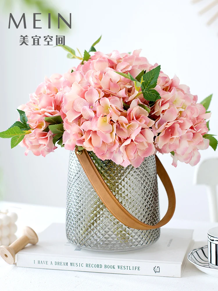 

zq Light Luxury Living Room Decoration Tea Table Dining Table TV Cabinet Decoration Bouquet Set Floral Supplies