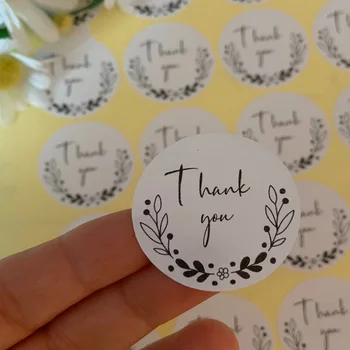 

Personalise thank you stickers with floral motif design Sticker Small Business Sticker Envelope Seal