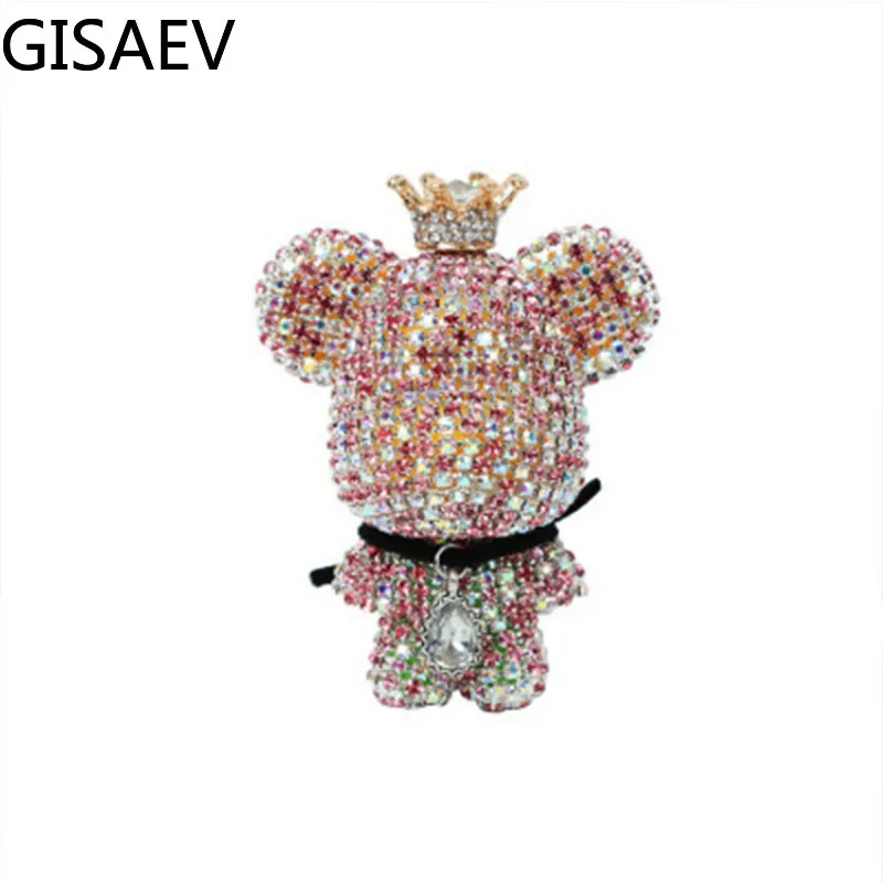 

Car Air Freshener Bear Crystal Diamond Rhinestone Vent Clip Perfume Oil Diffuser Cute Auto Accessories Interior Fragrance