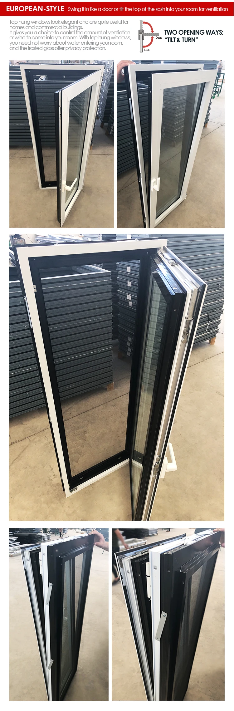 2019 Selling the best quality cost-effective products casement window aluminium bathroom windows