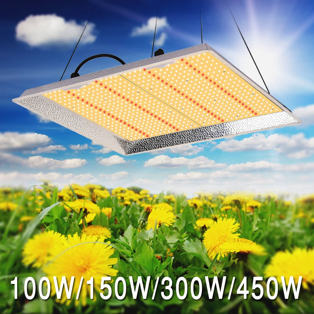 

LED Grow Light TS 300W 600W 1000W 1500W Full Spectrum Sunlight Quantum Technology Board for Plants Veg Flower, With reflector