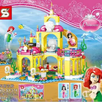 

Girls Series Mermaid Princess Palace Children's Assembling Building Blocks Children toys Bricks Model Toy