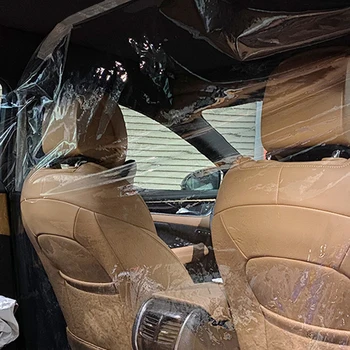 

Interior Accessory Rear Row Taxi Cab Full Surround Reusable Protective Cover Anti Droplet Anti-fog Car Isolation Film Sealed PVC