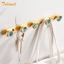 5 Hooks Brass Wall Mounted Racks Home Decor Furniture Coat Rack Hat Clothes Hanger Kitchen Wall Hanging Hook