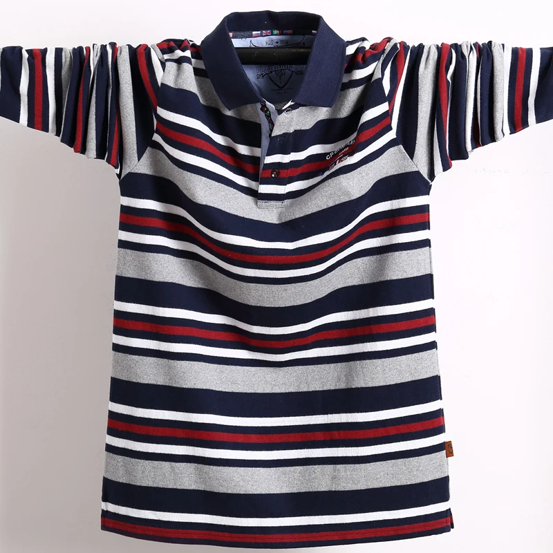 Men's Long Sleeve Polo Shirt Big Size 