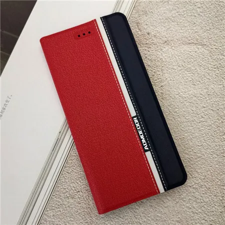 Кожаный чехол-бумажник для huawei P Smart Plus Y9 Y7 Y6 Prime Y5 Lite роскошные сумки флип-кейс для телефона - Цвет: red 1009