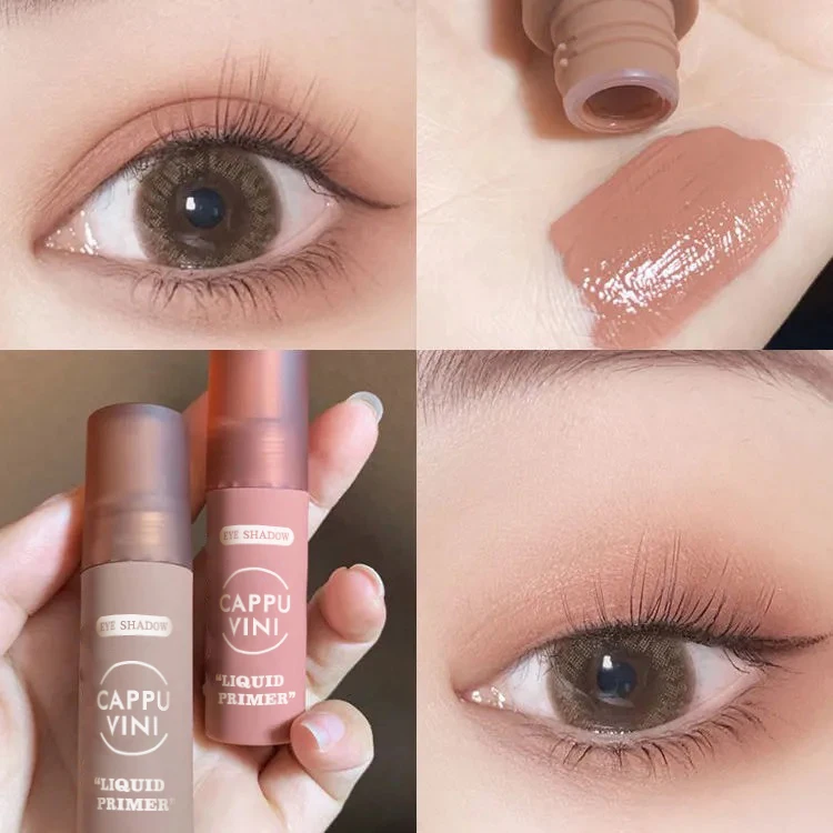 Eye Shadow Cappuvini matte eyeshadow cream smooth nude eye makeup long lasting waterproof orange Apricot nude liquid eyeshdaow AC389