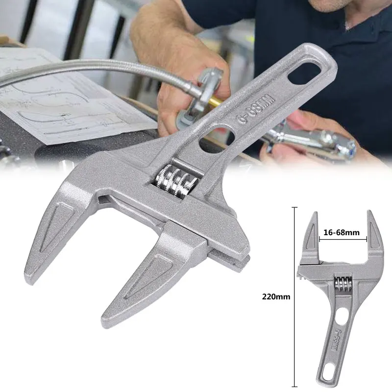 

Shorts Short Shank Wrench Large Opening Wrench 16-68mm Ultra-Thin Alloy Hand Tools Quick Release Clamping Monkey Open Spanner