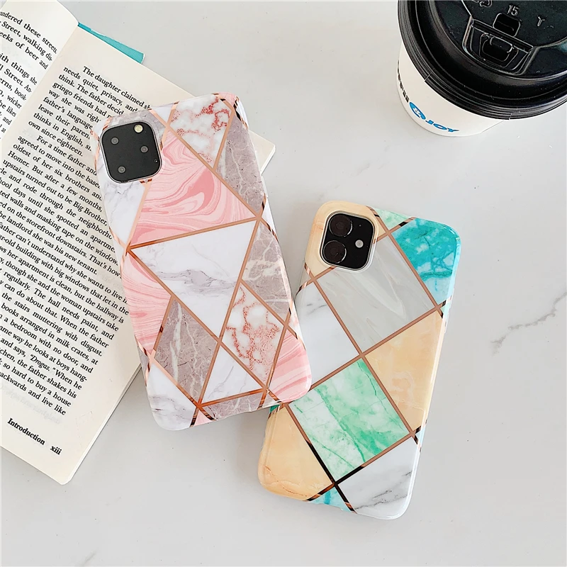 HXM чехол для телефона huawei mate 30 Lite P30 P20 Pro Lite mate 20 Pro Lite гальванический геометрический мрамор мягкая IMD задняя крышка
