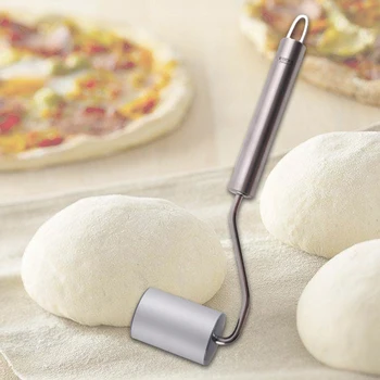 

Stainless Steel Roller Non-Stick Rolling Pin Making Dough Pizza Baking Kitchen