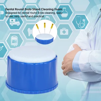 

Dental Round Endo Stand Cleaning Foam File Drills Block Holder with Sponge Autoclavable Dentist Product Dental Tool