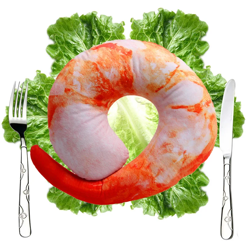 Удобная дорожная плюшевая кукла 3D креветка u-образная подушка для шеи мягкая игрушка креветка RXJD