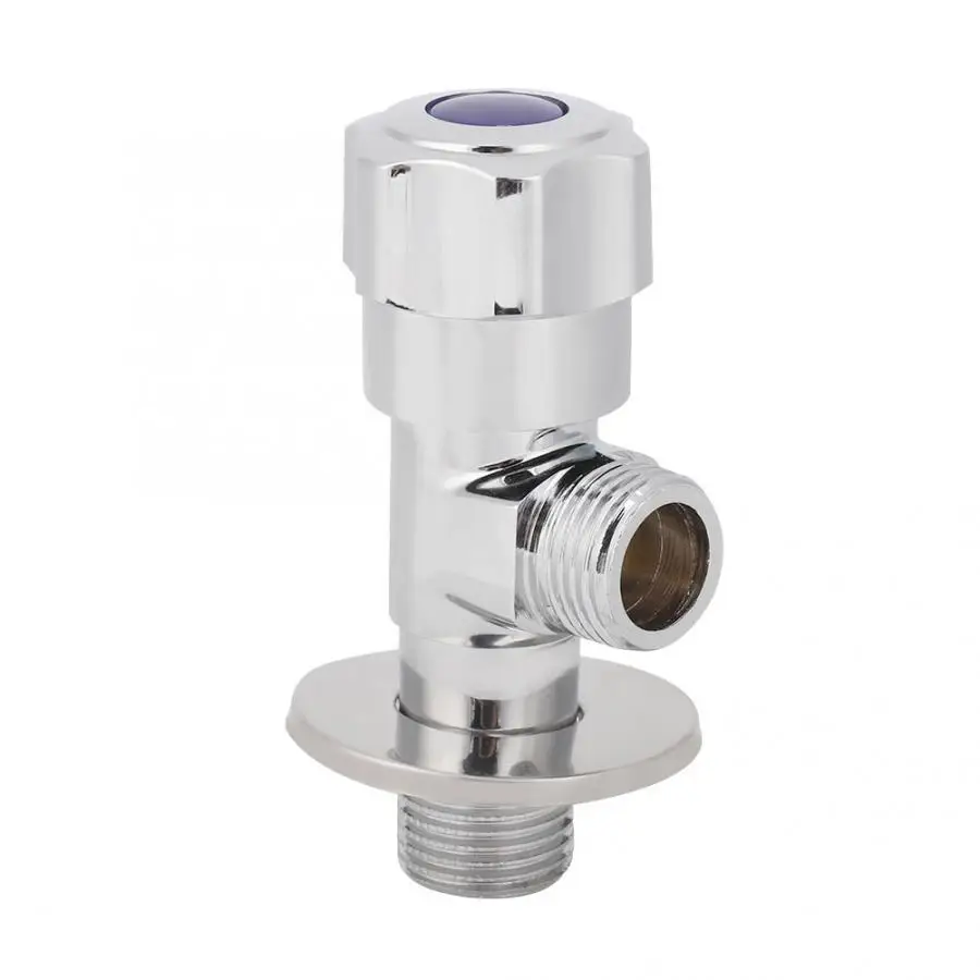 

Angle Valve Decorative Cover Male Thread Copper Bathroom Angle Stop Valve Water Inlet Outlet Control Valve