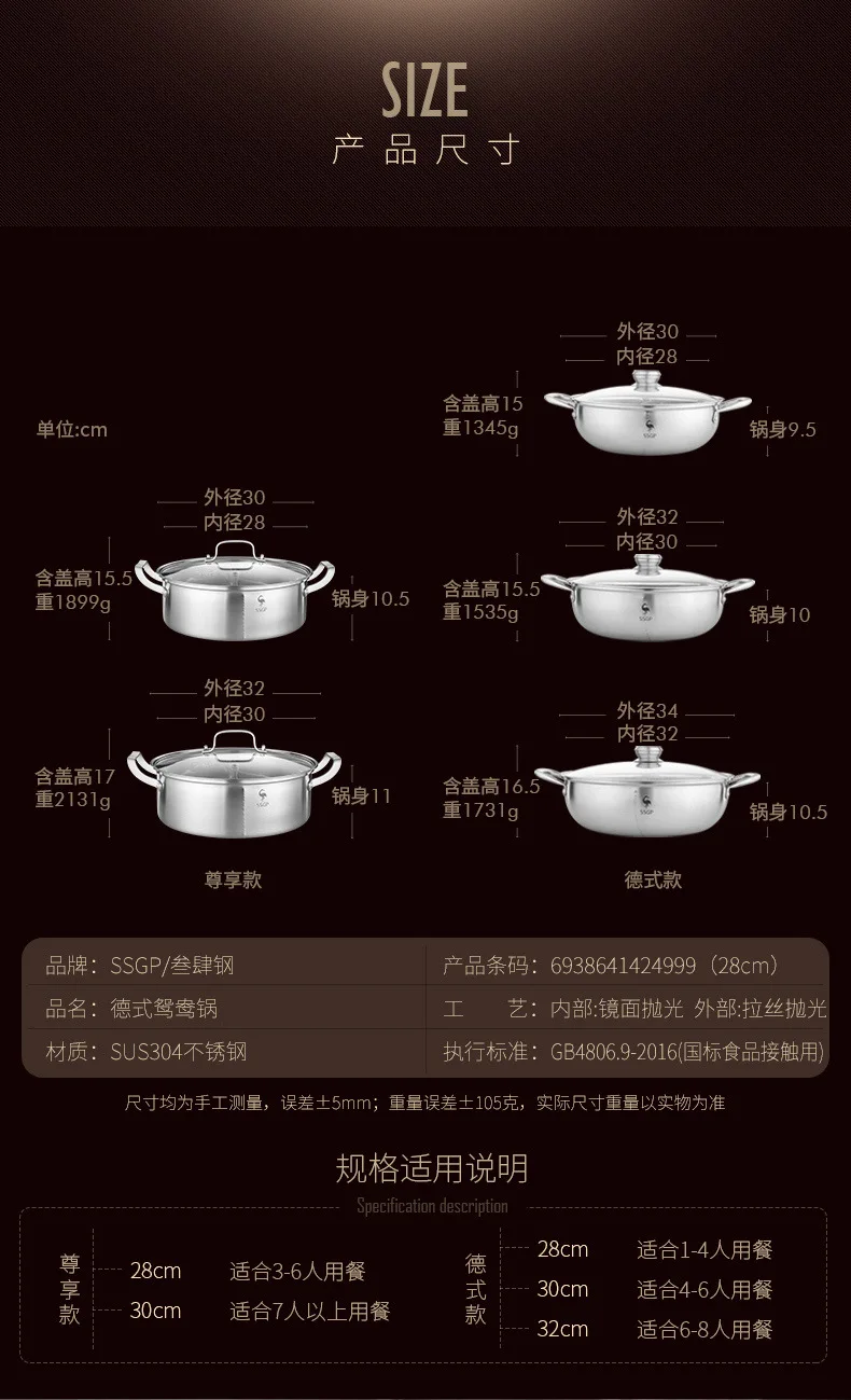 304 блюдо из нержавеющей стали для натирания Yuanyang горячий горшок Shabu горячий горшок с крышкой утолщение бытовой суп кухня электронная кастрюля