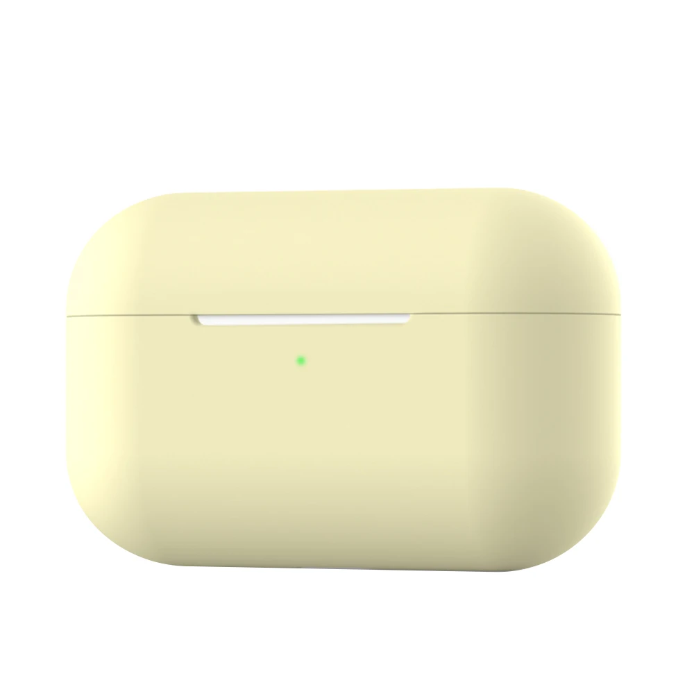 Мягкий силиконовый чехол из термополиуретана чехол для Apple наушники для Airpods Pro Чехол Беспроводной Bluetooth гарнитура VR коробка чехол Аксессуары для кожи противоударный - Цвет: Yellow