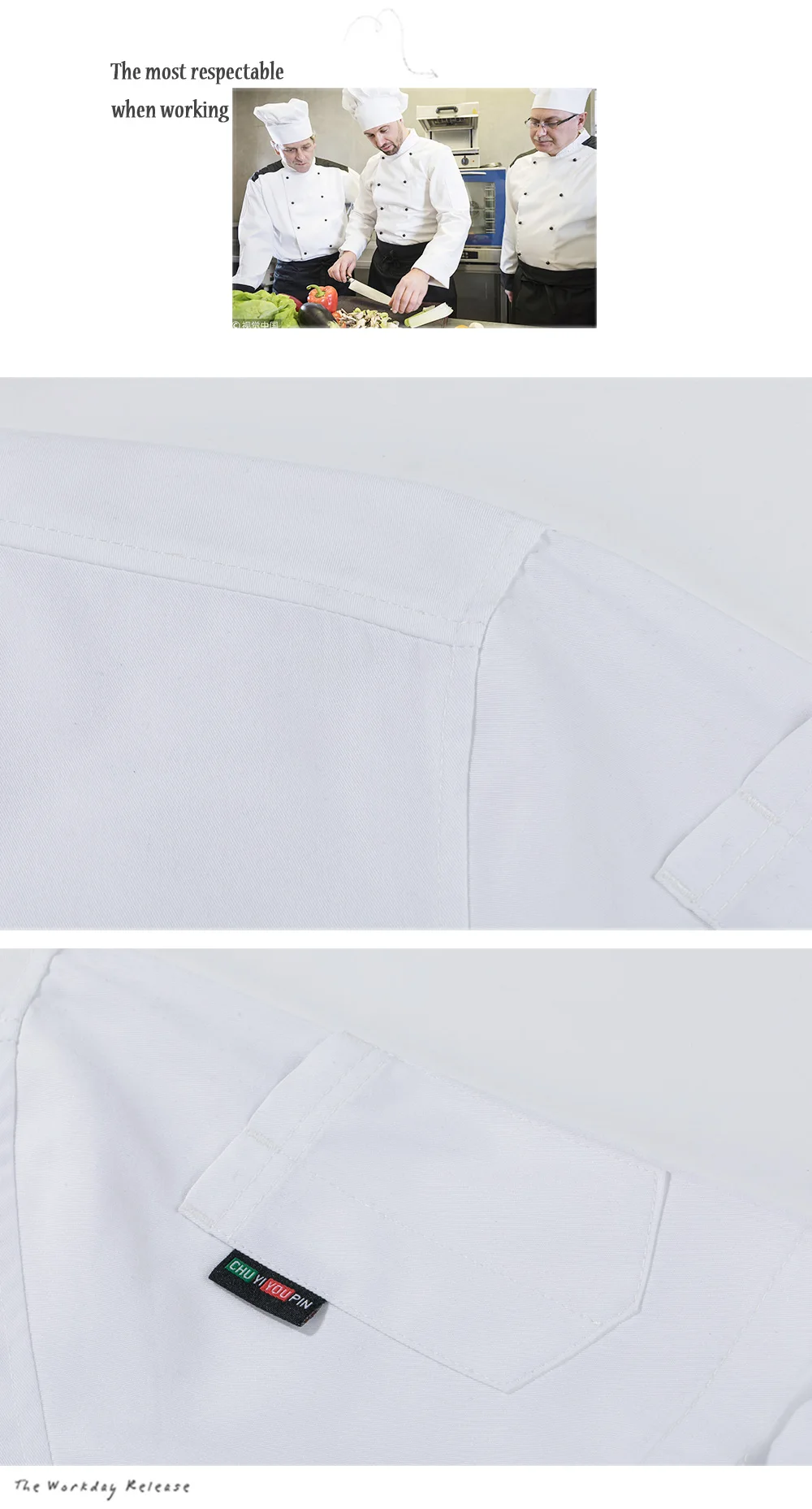 Short Sleeve Restaurant Chef Kitchen Work Uniforms Double Breasted Sushi Bakery Cafe Waiter Catering Food Service Jackets Aprons