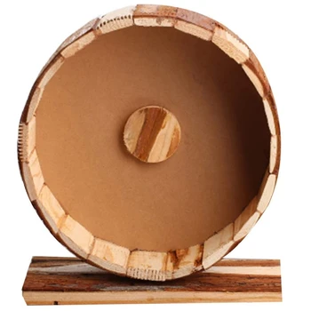 

Small Animal Fitness Wheel Ultra-Quiet Hamster Fitness Wheel Handmade Wooden Toys
