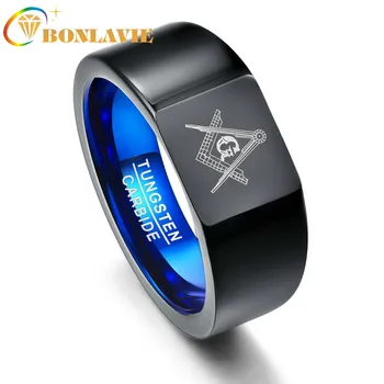 

Foreign Trade Geometric Figure Polishing Men Women Rings Tungsten Carbide Couple Anillos Wedding Bands AAA Quality