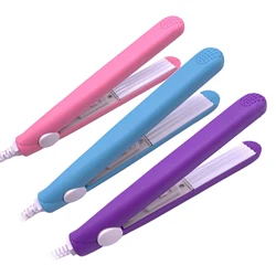 Mini Hair Straightener Flat Iron Curler Travel Home DIY Hair Style Tools Small Flat Irons Women Short Hair Curling Iron