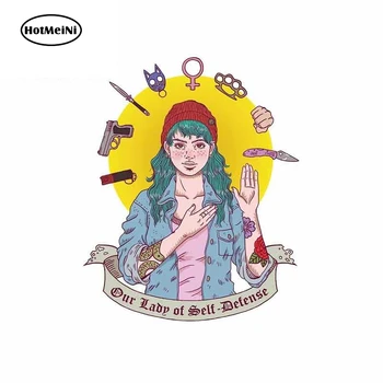 

HotMeiNi 13cm x 10.6cm for Self Defense Girl Power Anime Car Stickers Vinyl JDM Bumper Trunk Truck Graphics Waterproof Anime