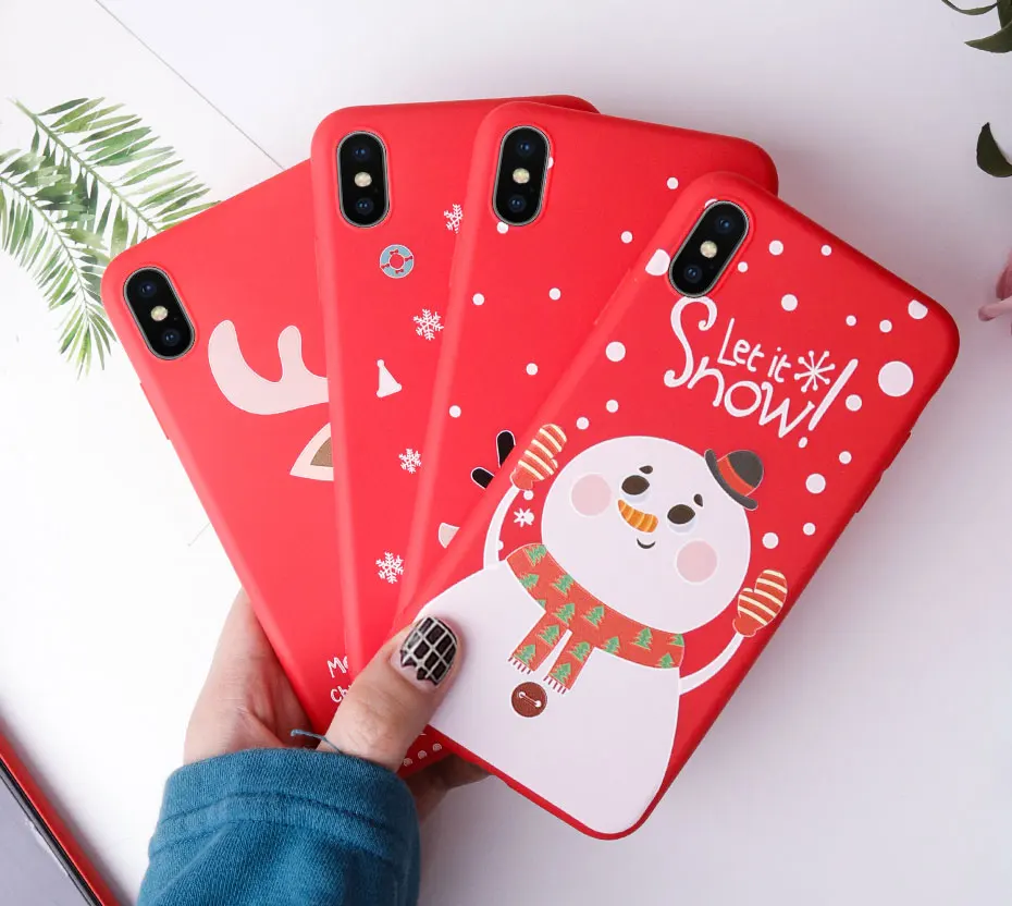 ZNP силиконовый чехол для iphone 11 Pro 6 6s 7 8 Plus чехол для телефона Санта Клаус Рождество для iphone X XS Max XR 11 ТПУ мягкий чехол