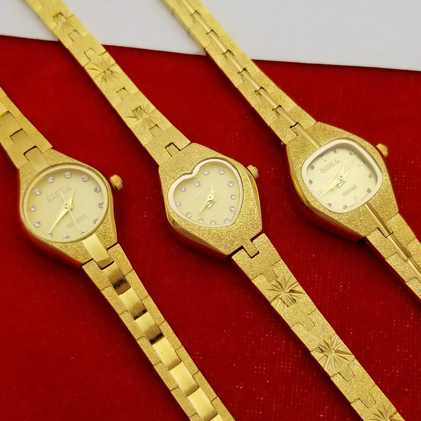 24 K kalın alüvyon altın kaplama süslemeleri saatler yeni 2021 Retro zincir  bayanlar izle altın izle kadınlar lüks toka - AliExpress
